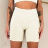 Anna-Kaci Active Women's High-Waisted Seamless Biker Shorts Ribbed Compression Yoga Workout Shorts for Fitness and Running - 2 of 4