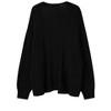 Women's Open Front Cable Knit Cardigan - Long Sleeve Pocketed Loose Fit Sweater Coat - 3 of 3