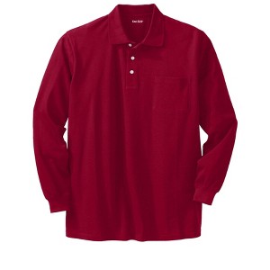 KingSize Men's Big & Tall Long-Sleeve Shrink Piqu Polo - 1 of 4