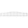 vidaXL Gabion Basket Arched Gabion Basket Planter for Flower Galvanized Iron - 157.5" x 19.7" x 15.7"/23.6" - 1 - 3 of 4