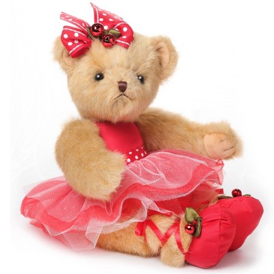Bearington Clara Christmas Teddy Bear, 14 Inch Christmas Stuffed Animal, Ideal Christmas Ballerina Doll Teddy Bear Gift for Kids