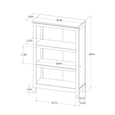 Carson 3 shelf sales bookcase