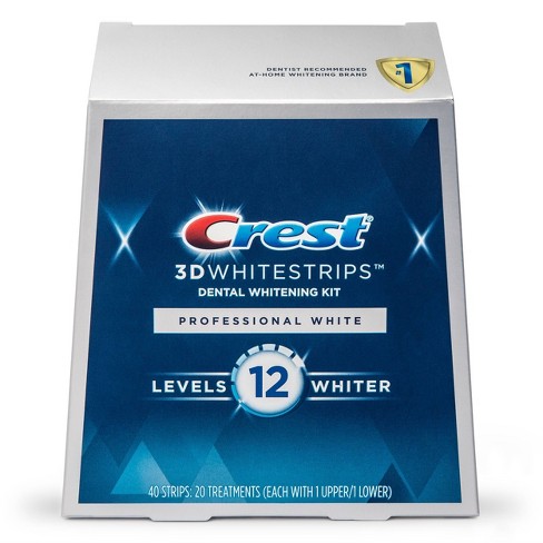 Crest 3D Whitestrips Professional White Teeth Whitening Kit Enamel Safe - 20ct - image 1 of 4