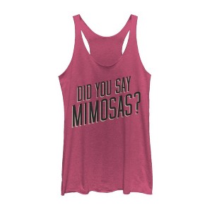 Women's CHIN UP Say Mimosas Racerback Tank Top - 1 of 3