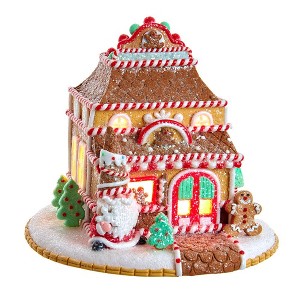 Kurt Adler 7.5-Inch Lighted Gingerbread Shop - 1 of 4