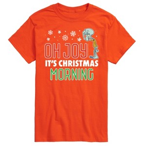 Men's - SpongeBob SquarePants - Oh Joy It's Christmas Morning Squidward Short Sleeve Graphic T-Shirt - 1 of 4