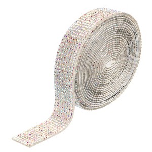 Unique Bargains Self-Adhesive Crafts Decorations Crystal Rhinestone Diamond Ribbons - 1 of 4