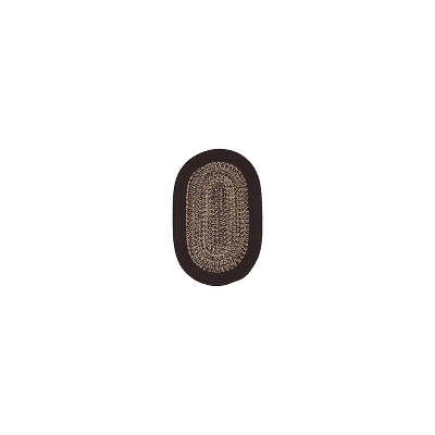 Colonial Mills Puritan Braided Rug, Brown 5x7, Oval Shape