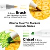 Ohuhu Alcohol Markers Brush Tip - 168-color Art Marker Set Double Tipped Alcohol-based Markers - Brush & Chisel - Honolulu - Refillable Ink - 2 of 4