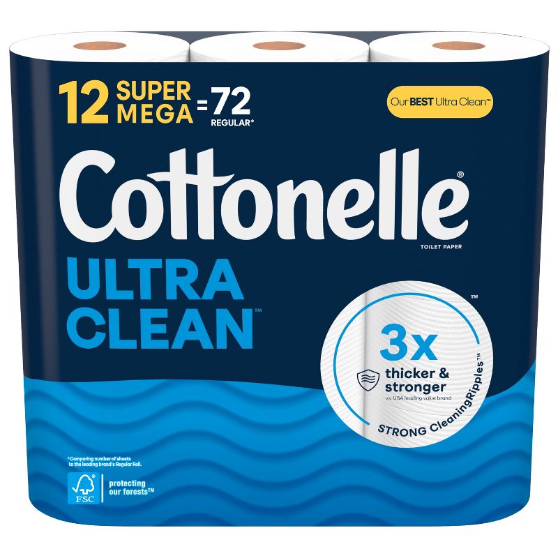 Cottonelle Ultra Clean Strong Toilet Paper, 1 of 17