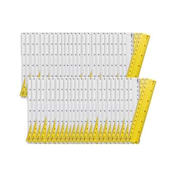 Charles Leonard Chl77112 12in Plastic Ruler Clear, Price/EA