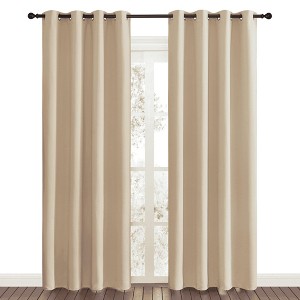 NICETOWN Grommet Top Blackout Curtains, Thermal Insulated Noise Reducing Window Drapes (Set of 2) - 1 of 4
