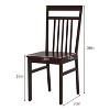 ADILE Farmhouse Dining Chair with Slanted High Backrest Set of 2 - 4 of 4