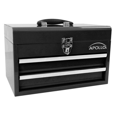 Apollo Tools DT5010 2 Drawer Steel Chest Black