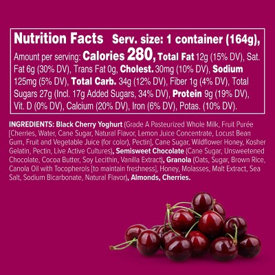 noosa Black Cherry Mix-ins Aussie Style Yogurt - 9g Protein 5.8oz