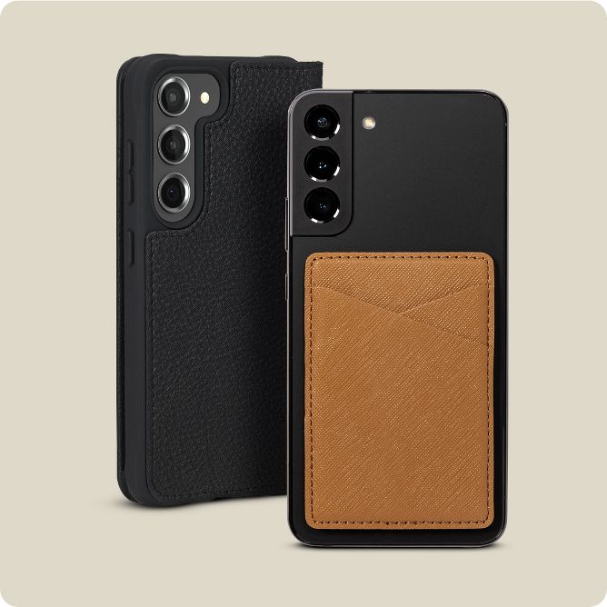 iPhone Xs Max Case Crave Vegan Leather Wallet, Leather Guard Series Brown