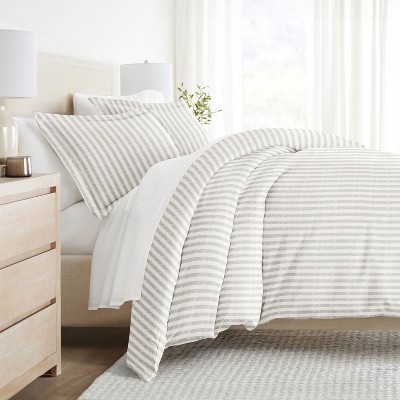 Stripe Pattern Premium Ultra Soft 3pc Duvet Cover & Shams Set, Easy ...