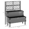 Vince 2-Tier Wooden Raised Garden Bed, Planter Stand Box for Flowers, Herbs and Vegetables, Outdoor Furniture - The Pop Home - 3 of 4