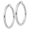 Black Bow Jewelry 5mm Sterling Silver, Extra Large Round Hoop Earrings, 60mm (2 3/8 In) - 2 of 4