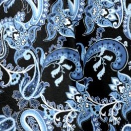 black indigo paisley