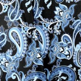 black indigo paisley