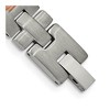 Black Bow Jewelry 11mm Stainless Steel & CZ Brushed & Rose Plated Link Bracelet, 8.5 In - 3 of 4