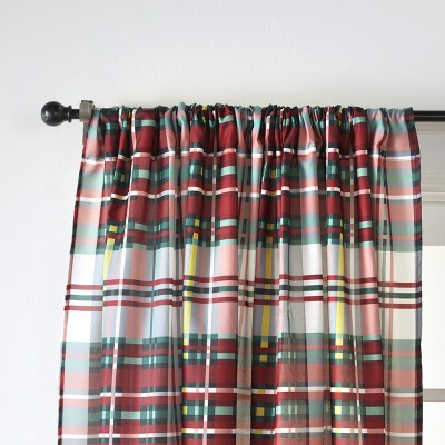 Tartan Plaid Curtains Target, Red Checked Curtains 90×90