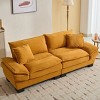 Modern 3-Seater Corduroy Sofa, Comfy Deep Seat Couch with Pillows, Upholstered for Living Room, Bedroom, Apartment or Office – Cuddlewood - 3 of 4