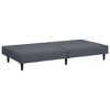 vidaXL 2-Piece Sofa Set Dark Gray Velvet - Modern Convertible Sofa Bed with Footstool, Soft Upholstery, Ample Seating/Sleeping Space, Sturdy Legs - 4 of 4