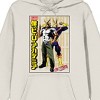My Hero Academia: Season 1 All Might Normal & with Costume, Kanji Title Logo, Name Text on Sand Adult Hoodie - 2 of 3