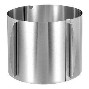 Unique Bargains Adjustable Stainless Steel Nonstick Retractable Round Cake Ring - 1 of 4