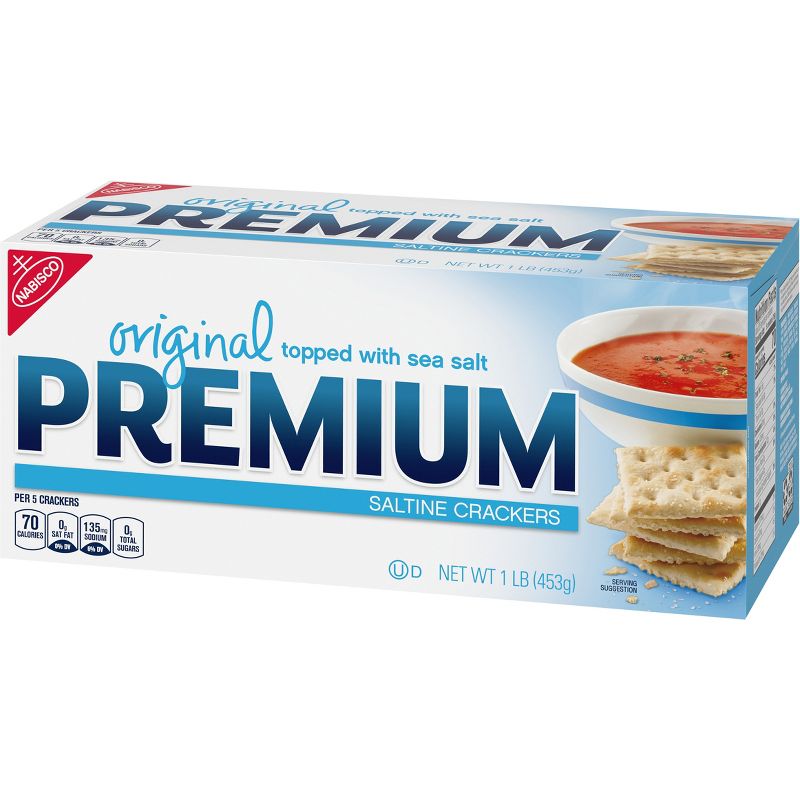 Premium Saltine Crackers, Original - 16oz, 3 of 11