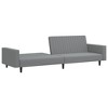 vidaXL 2-Seater Sofa Bed Light Gray Velvet - 4 of 4
