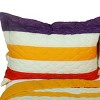 Slickblue Full/Queen 3PC Quilt Set, Handmade Vermicelli-Quilted, TC Fabric, Patchwork Design, 3 Colors - 2 of 4