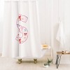 Deny Designs April Lane Art Fancy Bow Monogram Shower Curtain - 2 of 3