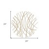 HomeRoots 24" X 24" Gold Metal Circle Abstract Hanging Dimensional Sculpture - 3 of 4