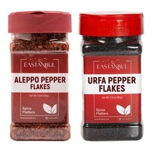 Eastanbul Aleppo Pepper Flakes, 5.3oz, and Urfa Biber Pepper Flakes, 5.6oz - 1 of 4