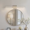 DORESshop 36 in. 1-Light Nickel 20-Watt Integrated LED Vanity Light, Modern Bathroom Wall Sconce Light Bar for Mirror - 3 of 4