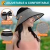 SUN CUBE Womens Sun Visor Hat, Beach Straw Roll Up Ponytail Hat, Wide Brim Sun Hat for Summer UV Protection Foldable - 4 of 4
