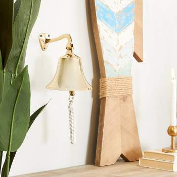 Brass Decorative Bell with Rope Detail - Olivia & May