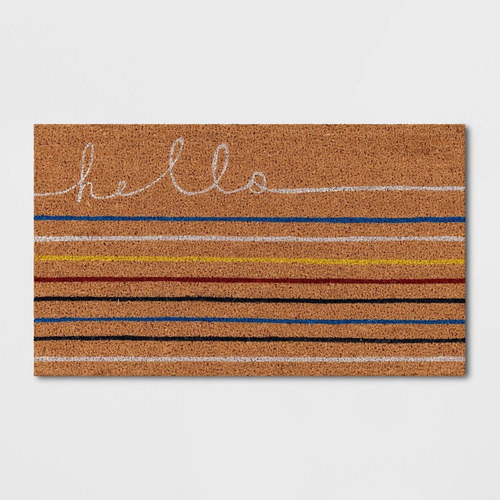 1'4"x2'4" Hello Scrawl Outdoor Doormat - Room Essentials™