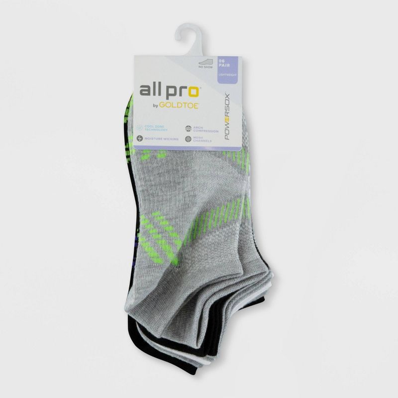 All Pro Powersox Women's Lightweight Cooling 6pk No Show Athletic Socks - 5-10, 2 of 6