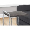 Monarch Specialties Accent Table C-Shaped End Side Snack Living Room Bedroom Metal Laminate Grey Chrome Contemporary Modern - 3 of 4