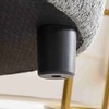LOVMOR Modern Chair, Single Teddy Fabric Sofa Chair with Ottoman, SideTable, Foot Rest Comfy chair for Living Room Bedroom and Office - 3 of 4