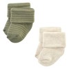 Hudson Baby Infant Boy Cotton Rich Newborn and Terry Socks, Blue Sage Stripe - image 4 of 4