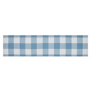Annie Buffalo Check Blue Runner 12x48 - 1 of 4