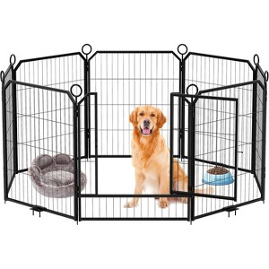 Acekool 16-Panel Dog Playpen - Adjustable 40" Metal Pet Fence - 1 of 4