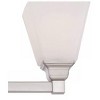 Regency Hill Mencino Modern Wall Light Satin Nickel Hardwire 28" 4-Light Fixture Etched Opal Glass for Bedroom Bathroom Vanity Reading Living Room - 3 of 4