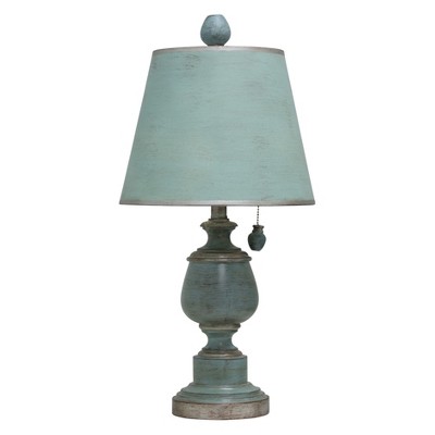 Chelsea Blue Accent Table Lamp with Fabric Shade  - StyleCraft