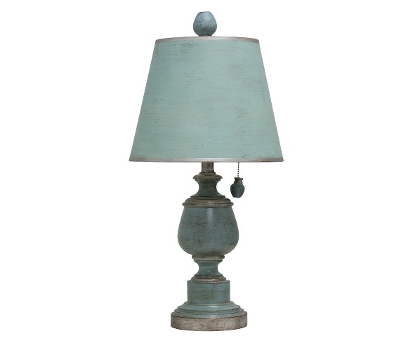 Chelsea Blue Accent Table Lamp with Fabric Shade (Lamp Only) - StyleCraft